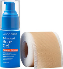 Nuvadermis Scar Care Bundle - Advanced Scar Gel  Silicone Scar Tape