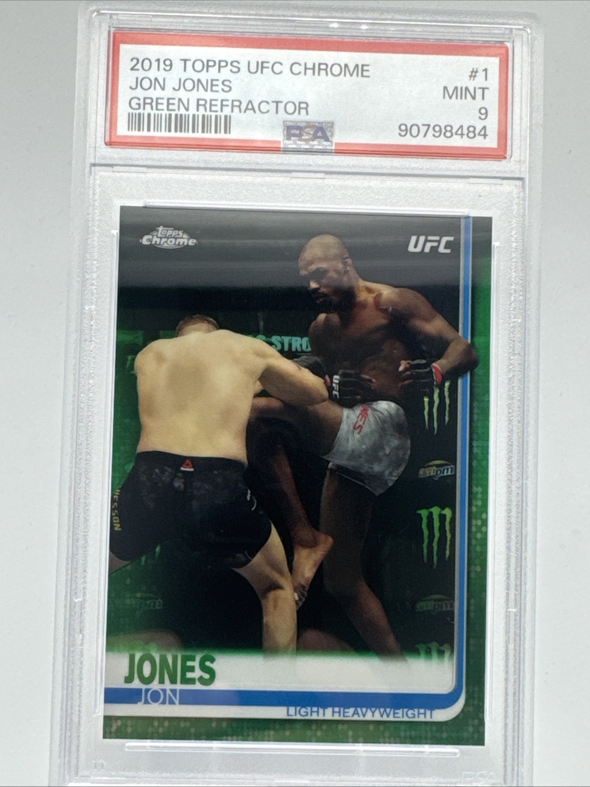 Jon Jones 2019 Chrome Green 47/99 PSA-9 UFC-S-467