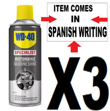 3 x WD40 Specialist Motorbike Silicone Shine 400ml - EU WRITING