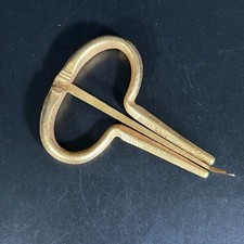 Vtg JEWS HARP Metal Gold Tone Jaw Harp Musical Mouth Instrument Made in ENGLAND