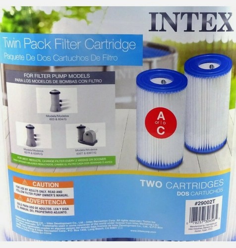 Intex Swimming Pool Filter Cartridge A Or C (Twin Pack) - Picture 2 of 4