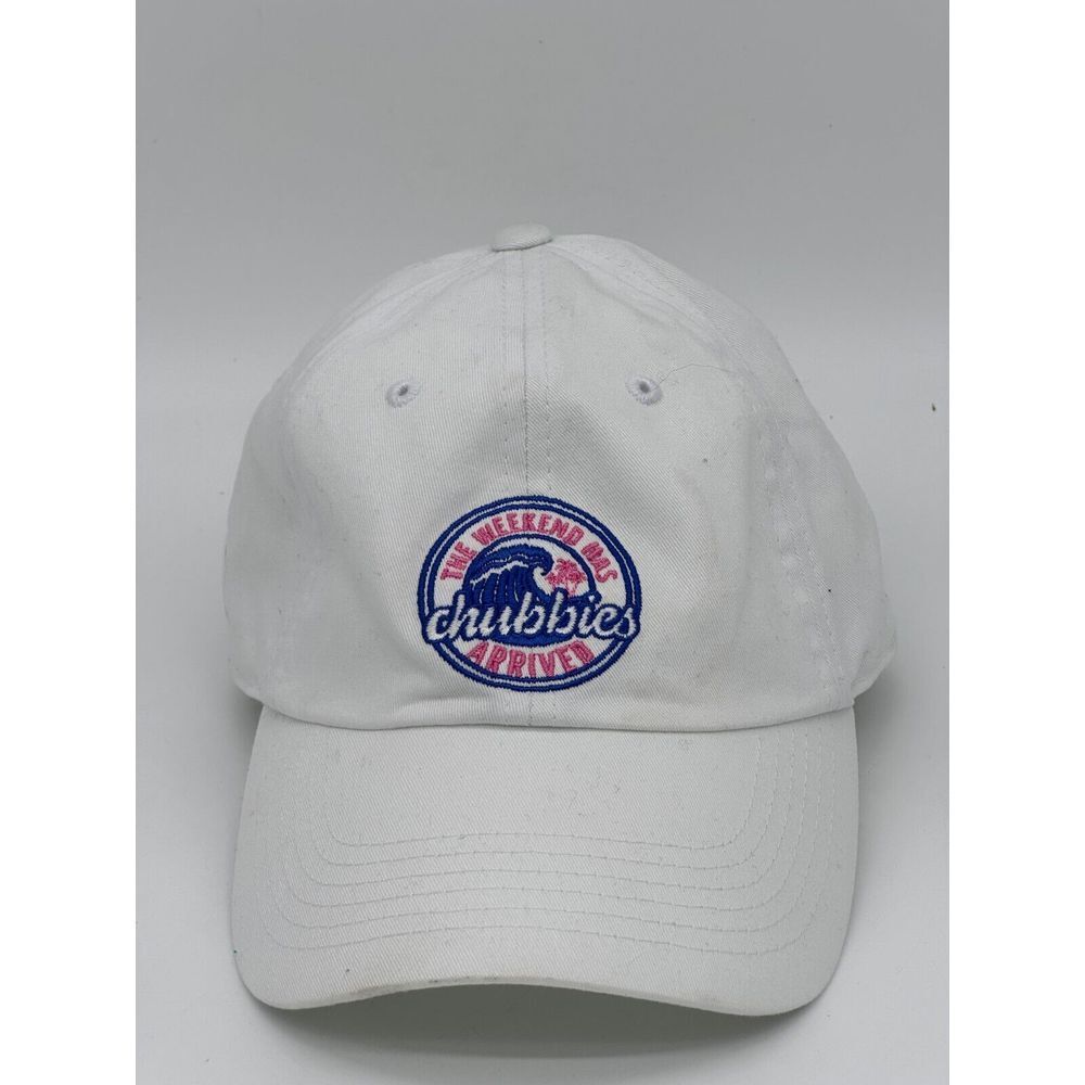 Chubbies Hats Adult Adjustable White Logo Strapback Baseball Cap