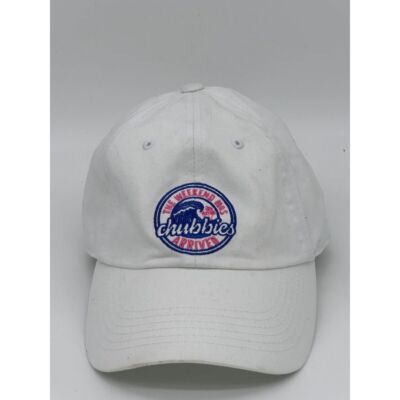 Chubbies Hats Adult Adjustable White Logo Strapback Baseball Cap