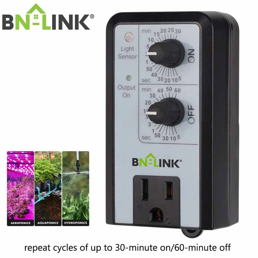 BN-LINK Mechanical Timer Repeatable W/ Light Sensor 24H ON OFF For Hydroponics
Opens in a new window
