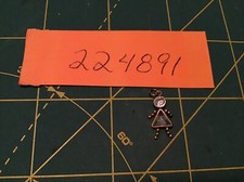 14k Yellow Gold Girl Child Birthstone Charm clear