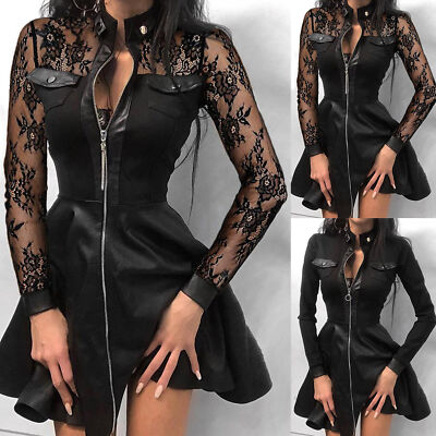 knee length dresses for ladies Solace Collared Mini Dress – Eyelet Trim 3/4 Sleeve Resort Dress