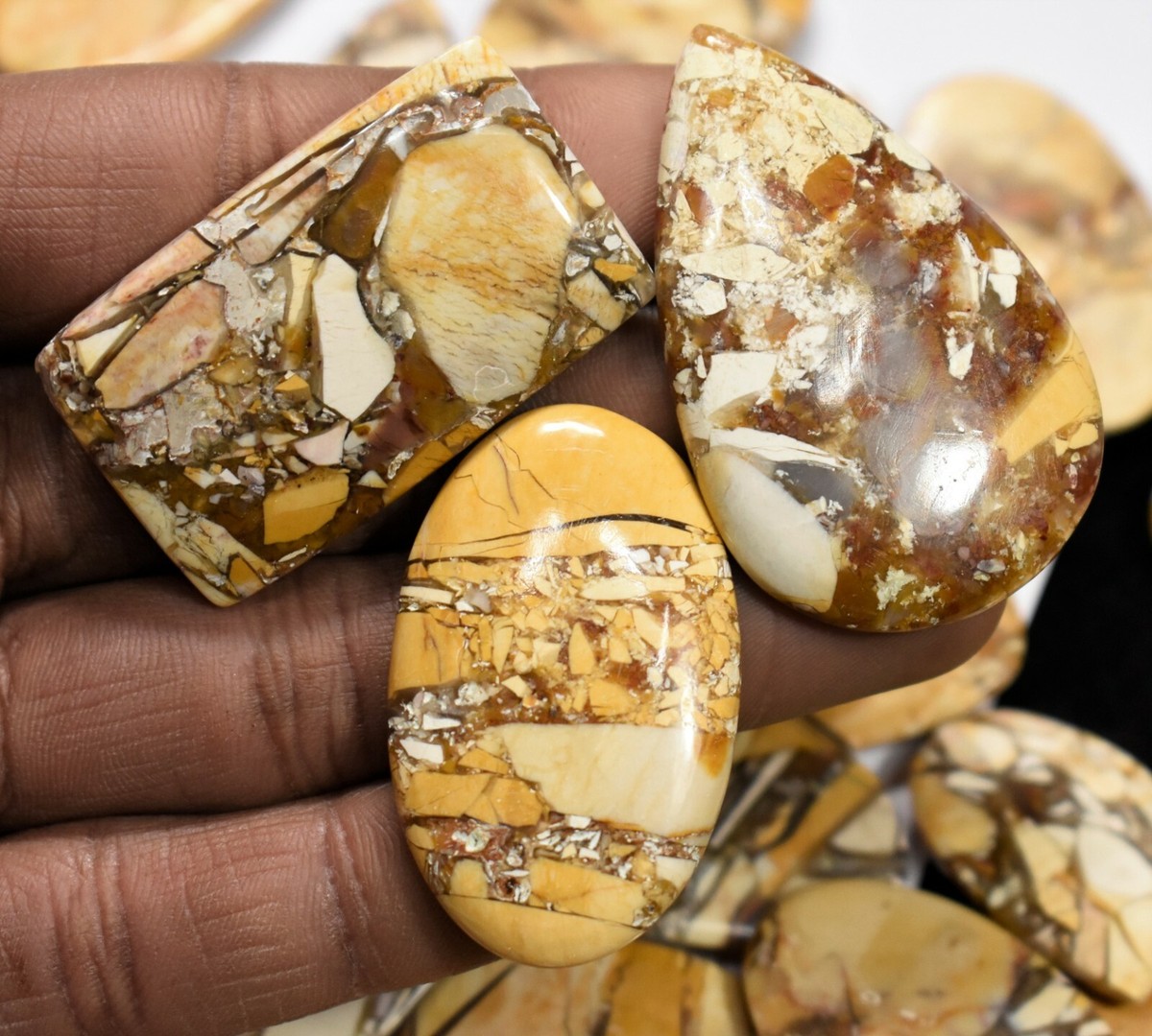 Natural Multi Colour Brecciated Mookaite Jasper Cabochon Handmade