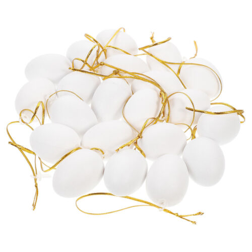 25 Pcs Plastic Egg Hanging Artificial Eggs Decoration Drawing Egg