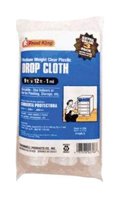 Projex P115R/3 Lightweight Covering Clear Plastic One-Time Floor Drop Cloth