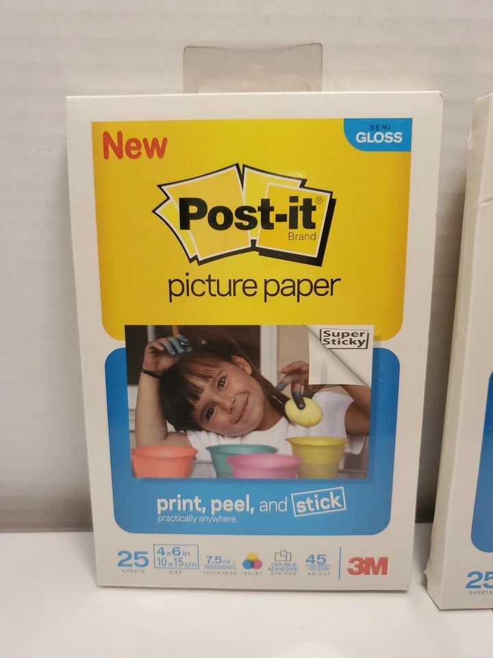 Post-It Print Peel and Stick 4x6 Gloss Picture Paper 25 Sheets x2 - BB36 - Image 2 of 3