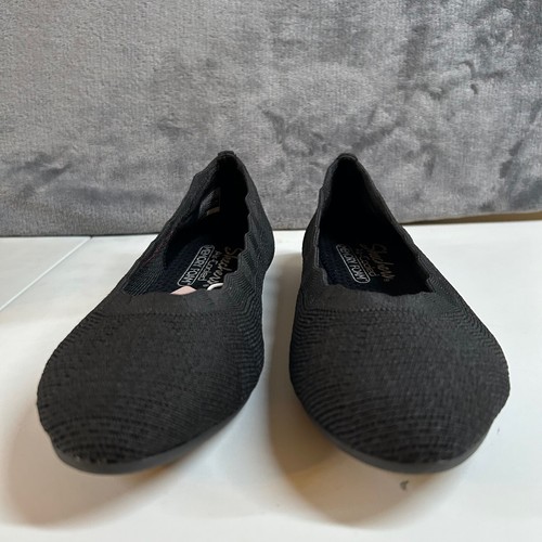 Skechers Cleo Love Spell Ballet Flats Comfort Shoes Stretch Black Womens 6.5 New - Picture 2 of 14