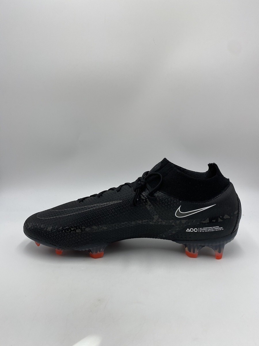 NIKE PHANTOM GT2 ELITE DF FG BLACK-DARK SMOKE GREY-RED SZ 7