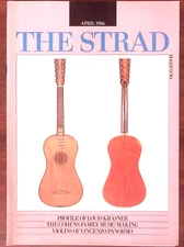 THE STRAD MAGAZINE APRIL 1986 VINCENZO PANORMO VIOLINS LOUIS KRASNER COHENS W160