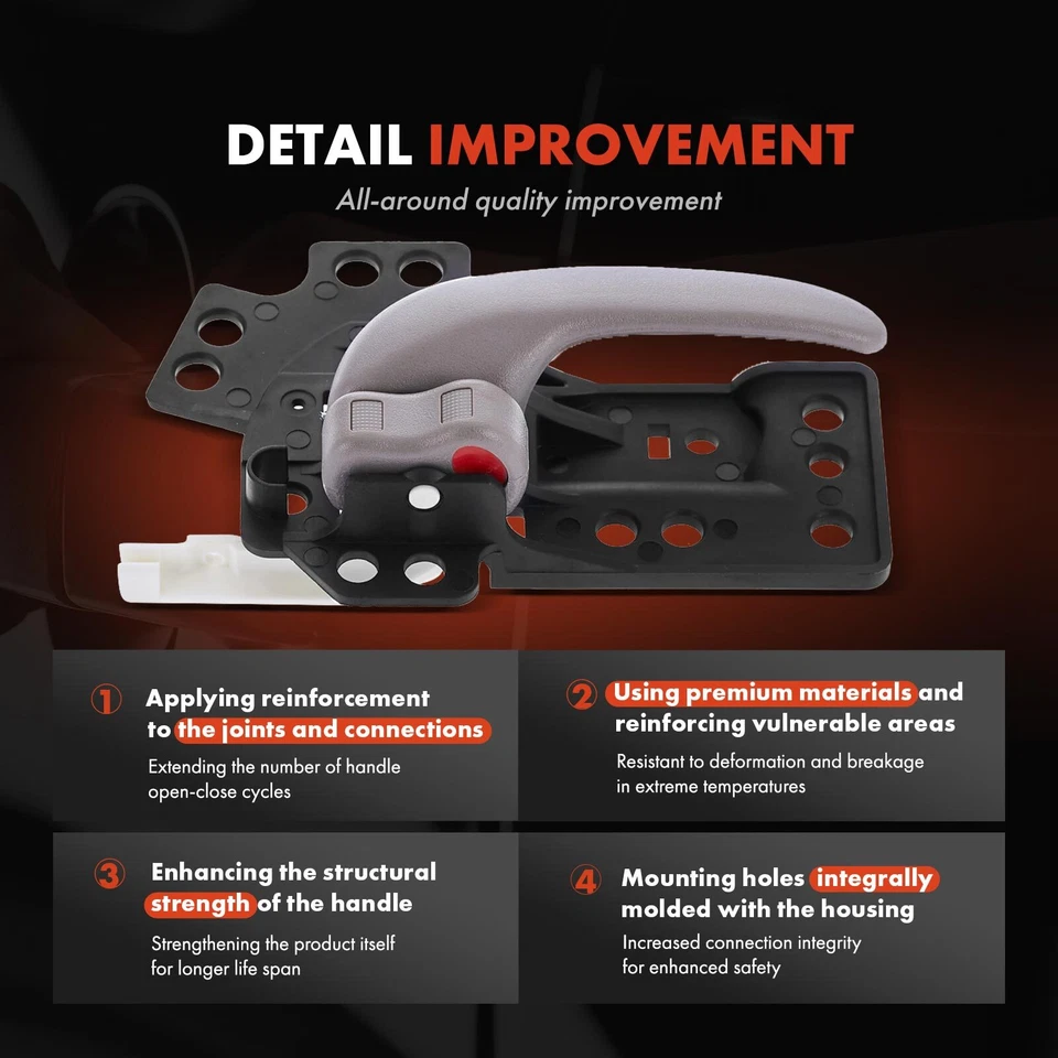 2x Manija de puerta interior gris conductor y pasajero para Dodge Neon Chrysler Plymouth Foto 3 de 4