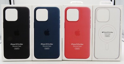 Genuine Apple Silicone Soft Case with MagSafe for Apple iPhone 15 Pro Max 6.7''