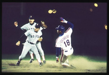 DARRYL STRAWBERRY 1986 World Series NY METS Boston Red Sox MARTY BARRETT SLIDE 1