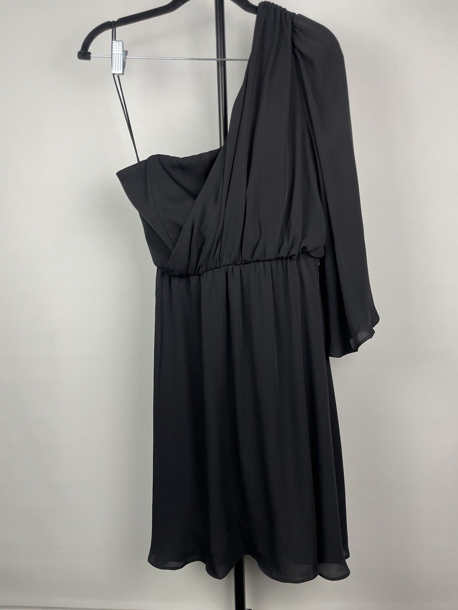 green emerald velvet dress Bewitched One Shoulder Mini Dress Black