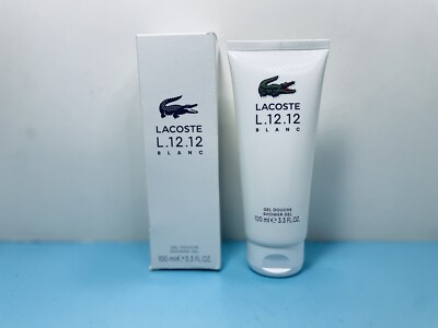 LACOSTE - L.12.12 BLANC - SHOWER GEL - 3.3 OZ - NEW & BOXED