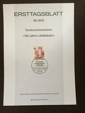 Ersttagsblatt ETB Berlin;16/1979  "125 Jahre Litfa&szlig;s&auml;ulen"