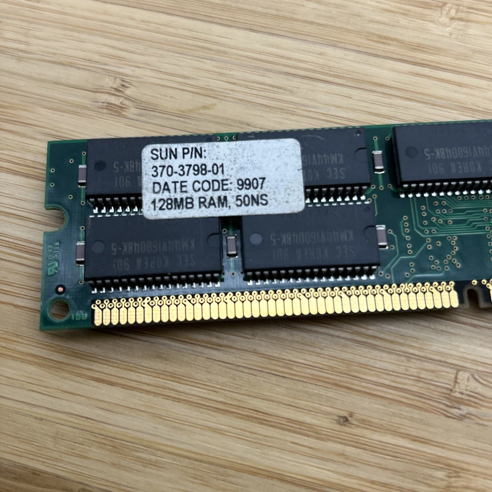 128MB Memory Samsung EDO ECC Dimm SUN 370-3798 128MB RAM 50NS SEC KMM372F1680BK - Image 4 of 4