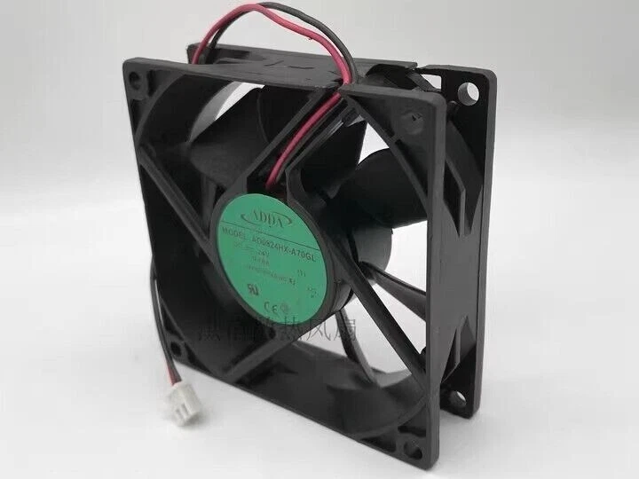 ADDA AD0824HX-A70GL 24V 0.16A 8025 8CM 2-Wire Inverter Cooling Fan - Image 2 of 3