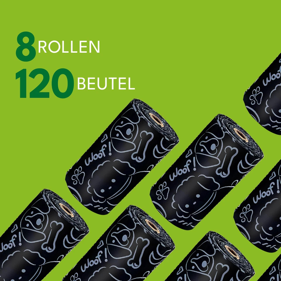 Hundekotbeutel Biologisch Abbaubar | 120 Extra Starke und Reißfeste Hundebeutel - Bild 3 von 4