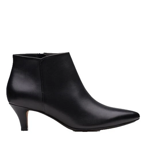 Clarks Leather Upper Black Boots for Women