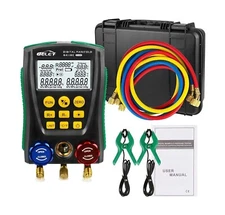 BELEY Refrigeration Digital Manifold HVAC System Gauge Set with Temperature [C4]
