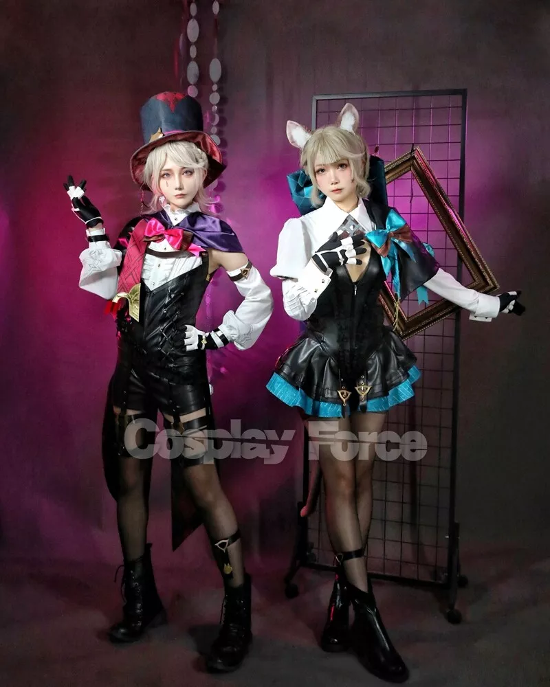 Bodysuit and Cloak with Stockings and Tail - Genshin Impact Lynette Cosplay  Costume