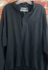 Zero Restriction Golf Pullover Outerwear Men's Black Polo Jacket Large