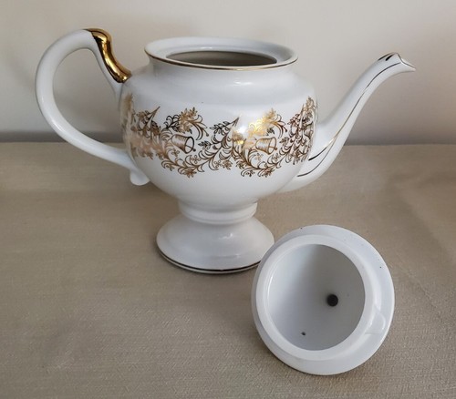 Vtg Golden 50 50th Anniversary Teapot With Lid by Norcrest China 1960s K-401 - Picture 5 of 17