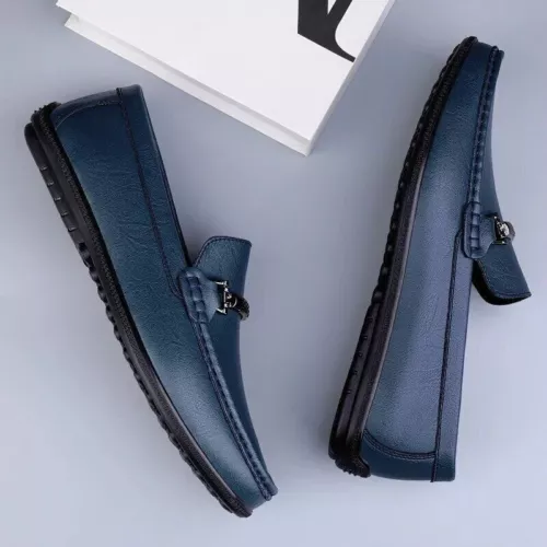 Mens Business Men Slip-on Shoes All-Match Shoes Loafers Handmade Driving Flats - Picture 3 of 32