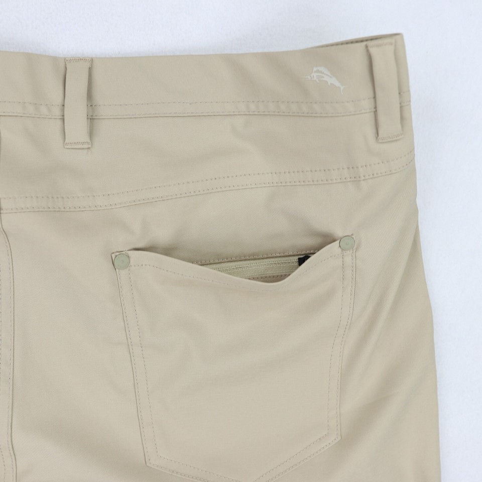 Tommy Bahama Island Zone Performance Pants Mens 38 X 30 Beige Golf