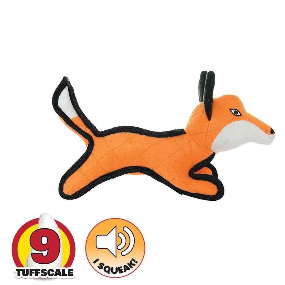 Tuffy Zoo Animal Series Jr Fox Tuff Scale 9 Dog Squeaker Toy 33 x 24 x