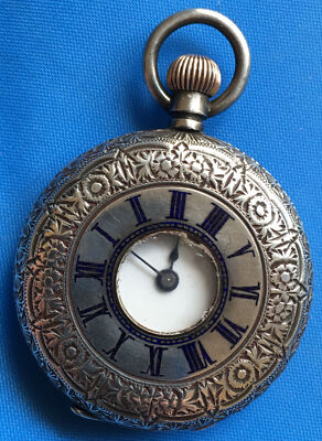 RARE BILLODES  Pocket Watch Sterling Silver 935 Case  Vintage / Antique Runs
