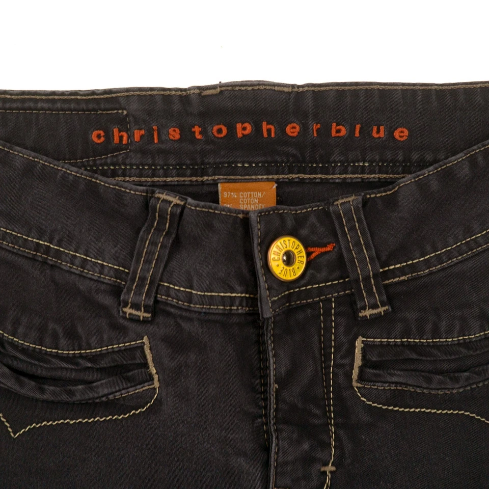 Jeans capri Christopher azul negro para mujer 8 Foto 3 de 4