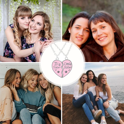 Best Friends Pendant Necklace For Woman Love Couple Chain Heart Forever Jewelry - Picture 10 of 14