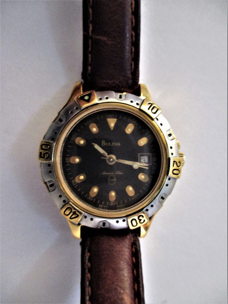 Classic Womens Bulova Marine Star T4 Two-Tone 100m Dive 