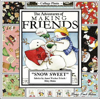 RILEY BLAKE J WECKER FRISCH ''SNOW SWEET'' CHRISTMAS DESSERTS FABRIC COLLECTION