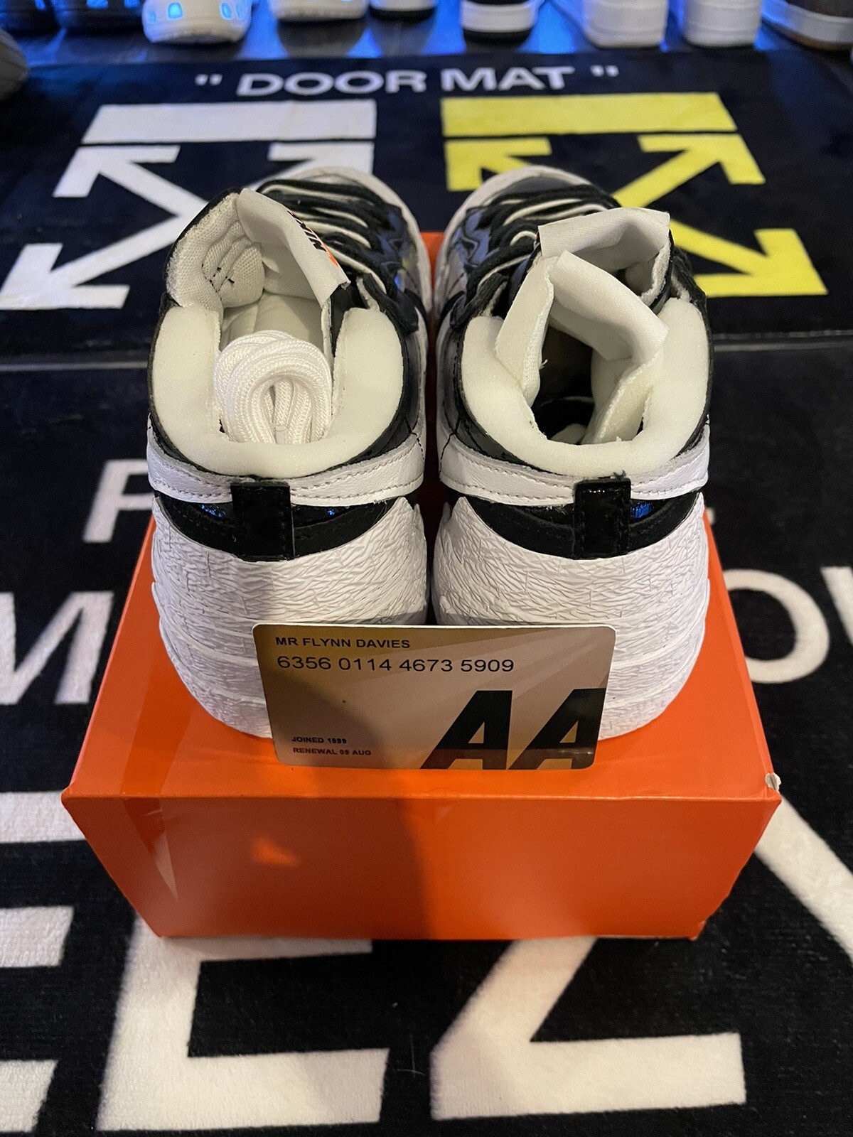 SACAI X NIKE Taglia UK 6 Nike Blazer Low x Sacai nero lucido 2022