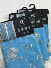 Victoria Classics Blue Curtains 55x90in NEW