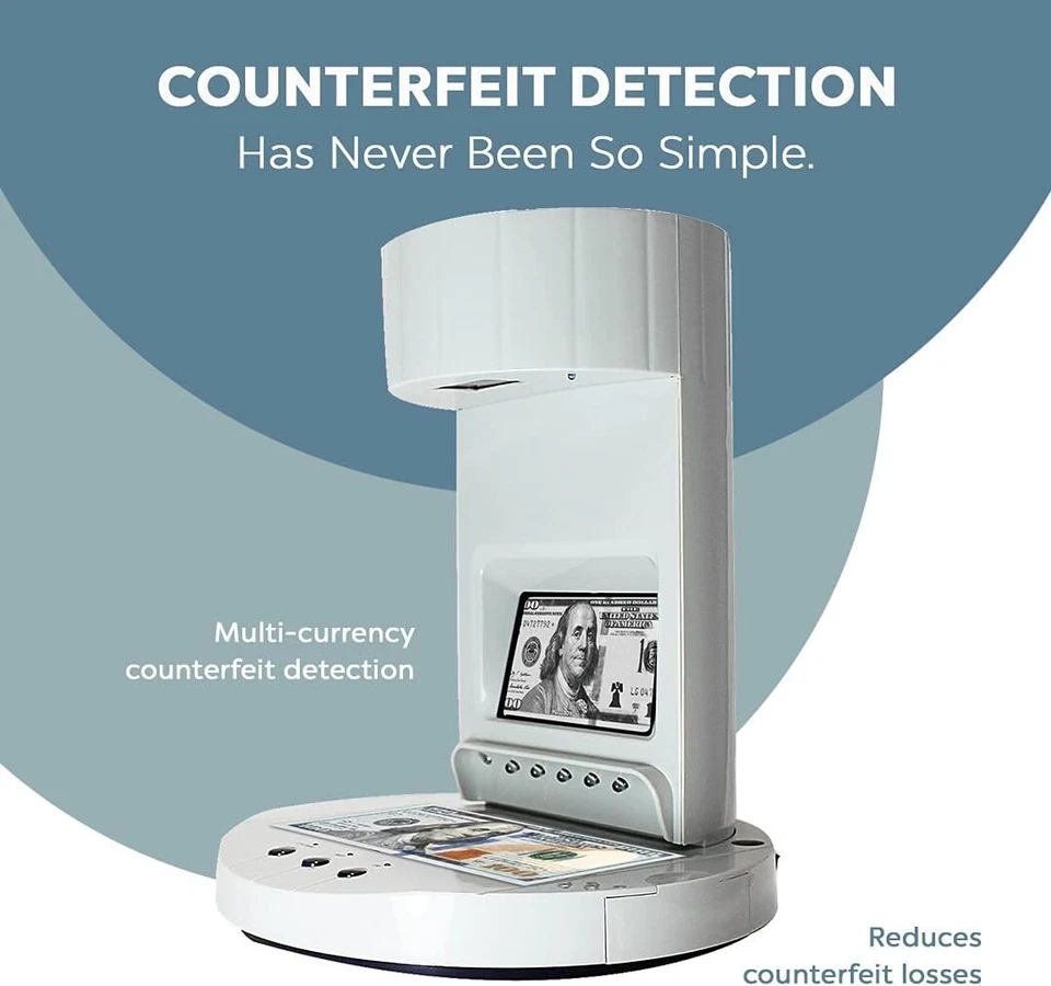 Detector de dinero falso AccuBANKER D200 factura e identificación con 5 puntos UV/MG/IR/DD/MT Foto 2 de 4