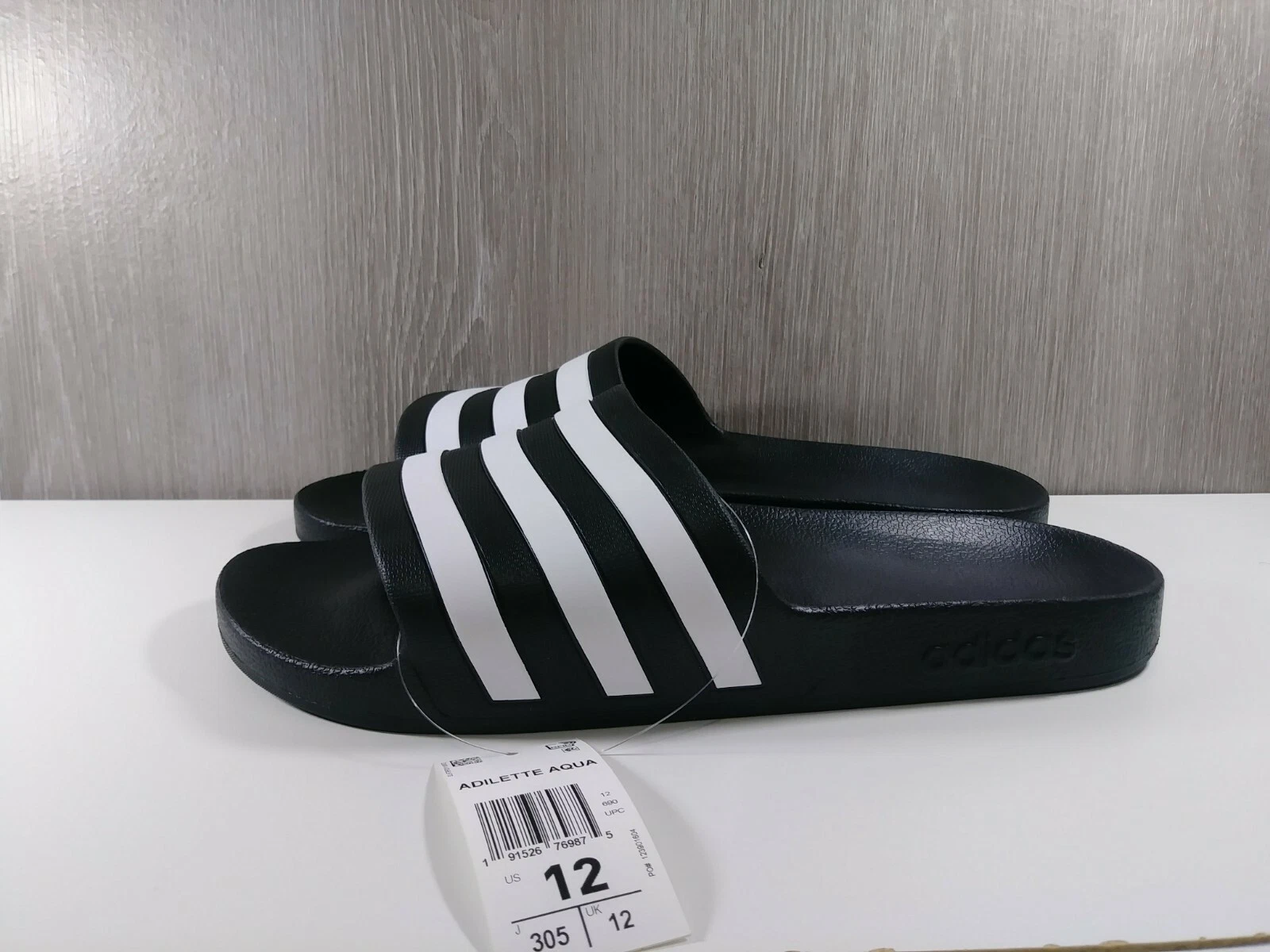 Sandali da uomo Adidas Adilette Aqua neri taglia 10