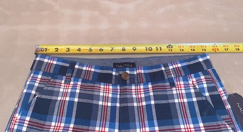 Nautica Boys Blue Plaid Shorts Youth Size 16 - Picture 6 of 8