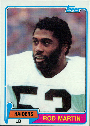 Rod Martin #487 1981 Topps card