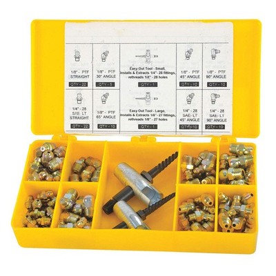 WESTWARD 5NUF2 Grease Fitting and Install Kit,SAE 5NUF2