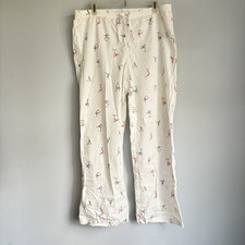 NEW Love By GAP Poplin Pant Yoga Print Lounge Pajama Bottoms Size L Elastic