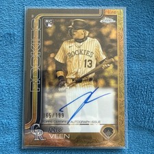 2025 Topps Chrome Gilded Collection Zac Veen Auto RC /199