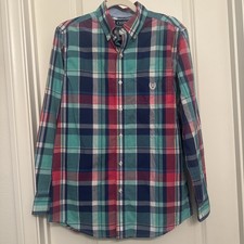 Chap’s Ralph Lauren Polo Plaid Long Sleeves Men’s Shirt Cotton Small Dress 