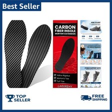 1 Pair Carbon Fiber Insole for Men  Women: 1.2Mm Thick Rigid Shoe Insert Suppor